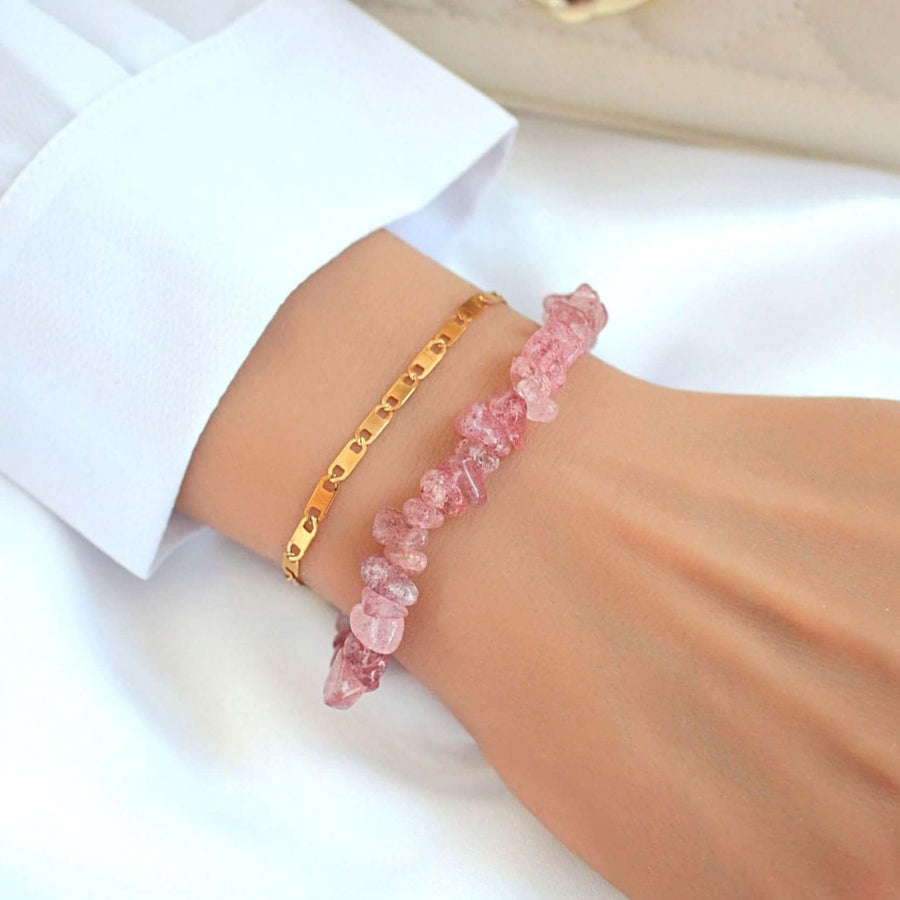 strawberry-quartz-bracelet