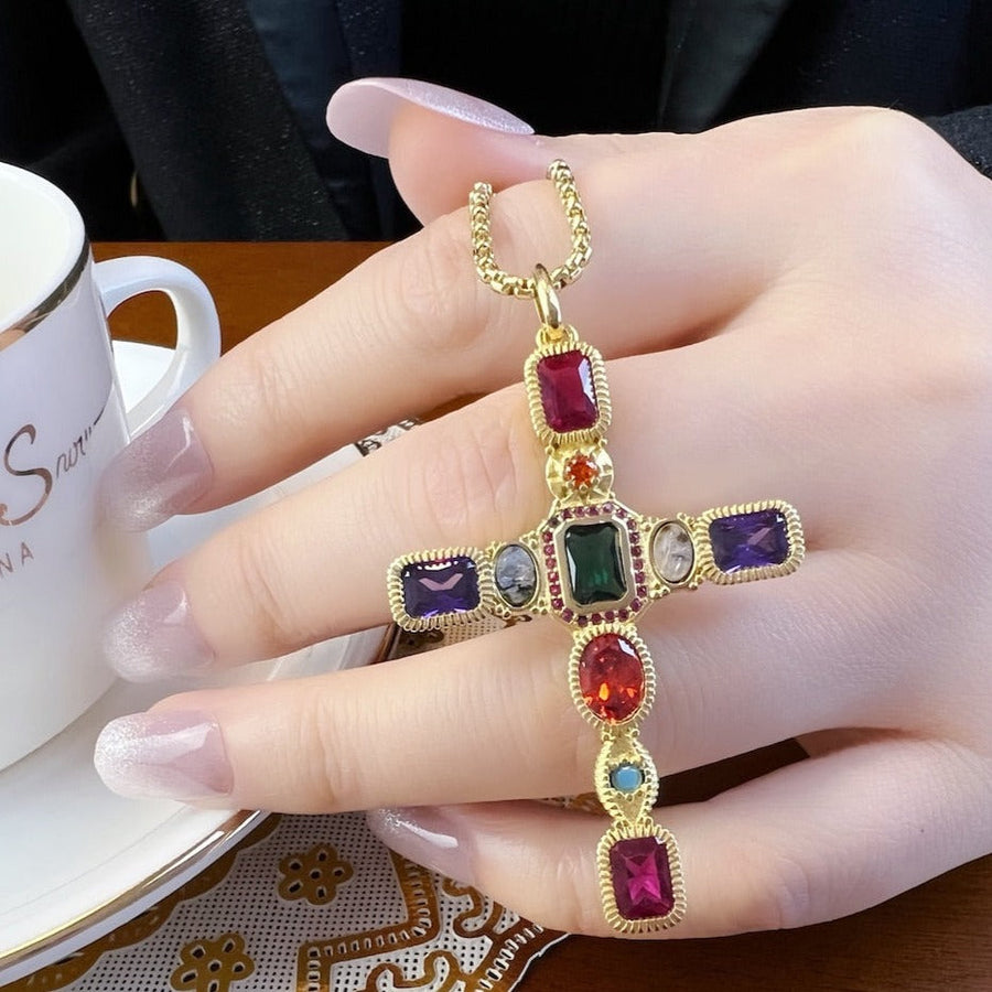 multi-colored-cross-pendant